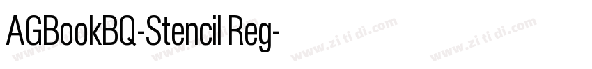 AGBookBQ-Stencil Reg字体转换